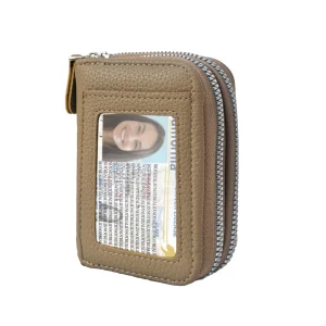 Compact Dual-Zip Wallet With Id Window